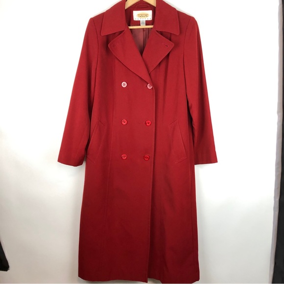 Talbots Petites Long Red Peacoat Formal Dress Jacket - Picture 2 of 14